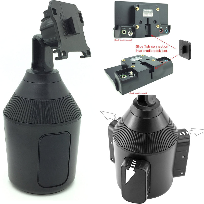 [Australia - AusPower] - Low Profile Drinks Cup Holder Mount for Sirius XM Onyx Plus Lynx Satellite Radio w/ Single T (XM) Delphi Skiff & AMPS Pattern (+Free Smartphone Holder Included for All i-Phone 12 11 XR Galaxy S21 13) 