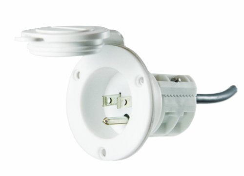 [Australia - AusPower] - Minn Kota 1865110 MKR-23 Saltwater AC Power Port Marine Battery Accessory, White 