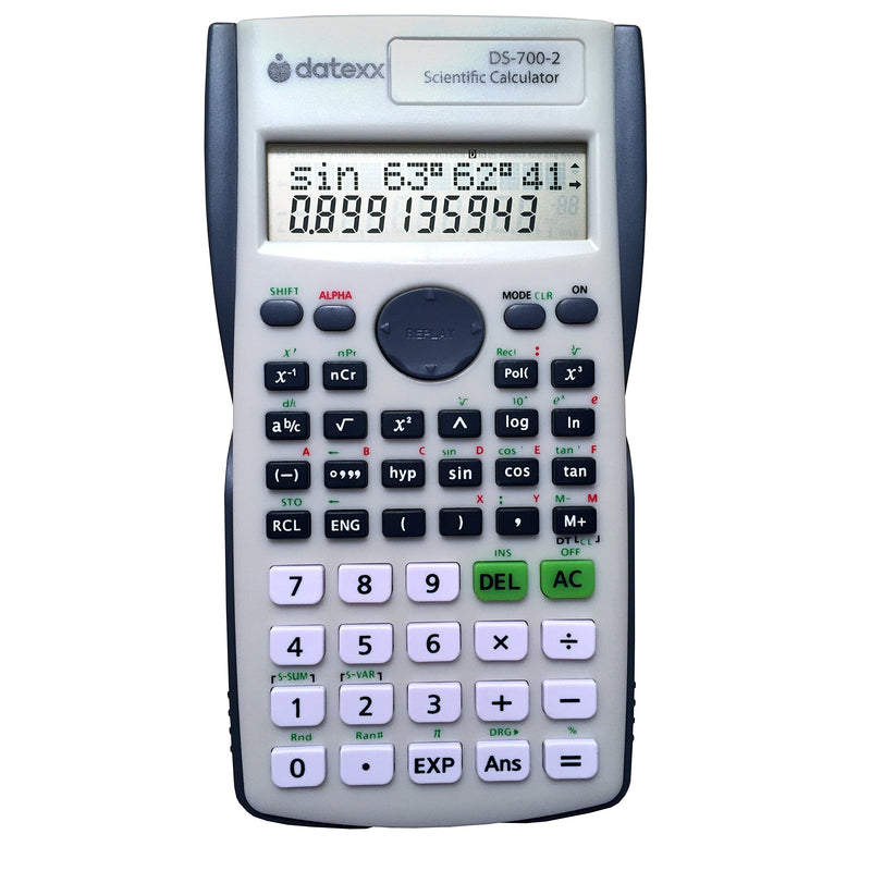 [Australia - AusPower] - Datexx DS-7002 Two Line Scientific Calculator, 200 functions for Scientific and Algebraic Calculation 
