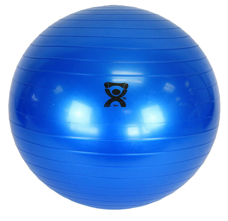 [Australia - AusPower] - Cando 30-1800 Blue Non-Slip PVC Vinyl Inflatable Exercise Ball, 12" Diameter, 300 lbs Weight Capacity Blue (11.8") 