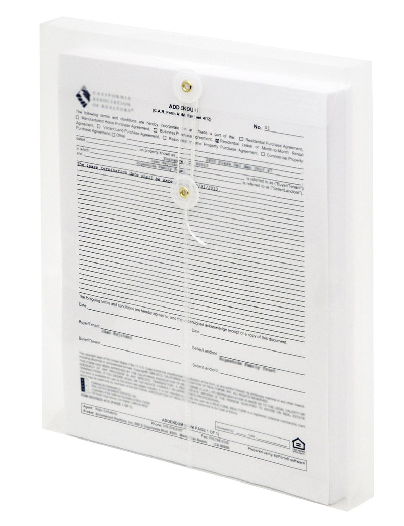 [Australia - AusPower] - Lion String-A-Long Clear Poly Envelopes with Gusset, Letter, Top Load, 6 EA/Pack, 1 Pack (32000-CR) Top Loading 