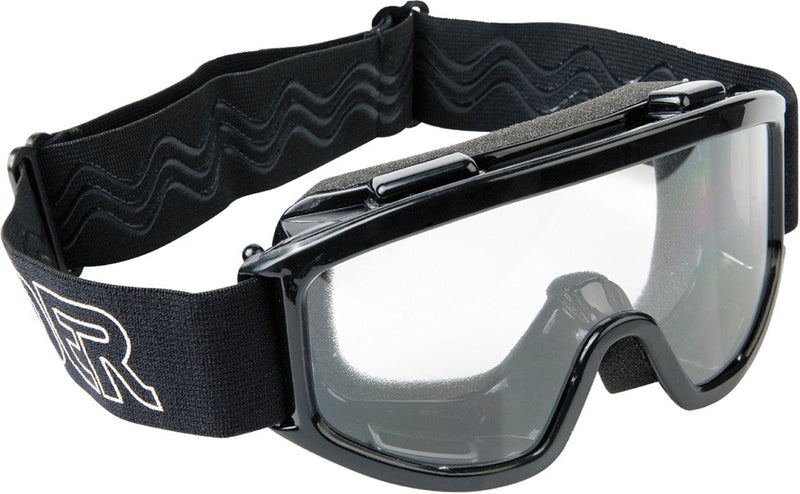 [Australia - AusPower] - Raider 26-010 Black Frame/Clear Single Lens Impact-Resistant Youth MX Off-Road Goggles 