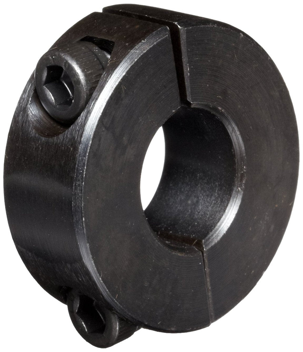 [Australia - AusPower] - Climax Metal 2C-050 Steel Two-Piece Clamping Collar, Black Oxide Plating, 1/2" Bore Size, 1-1/8" OD, With 8-32 x 1/2 Set Screw 
