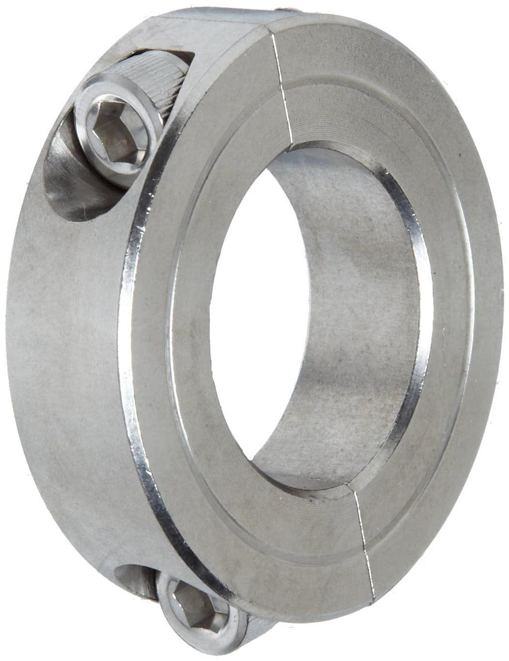 [Australia - AusPower] - Climax Metal 2C-100-S T303 Stainless Steel Two-Piece Clamping Collar, 1" Bore Size, 1-3/4" OD, With 1/4-28 x 5/8 Set Screw 