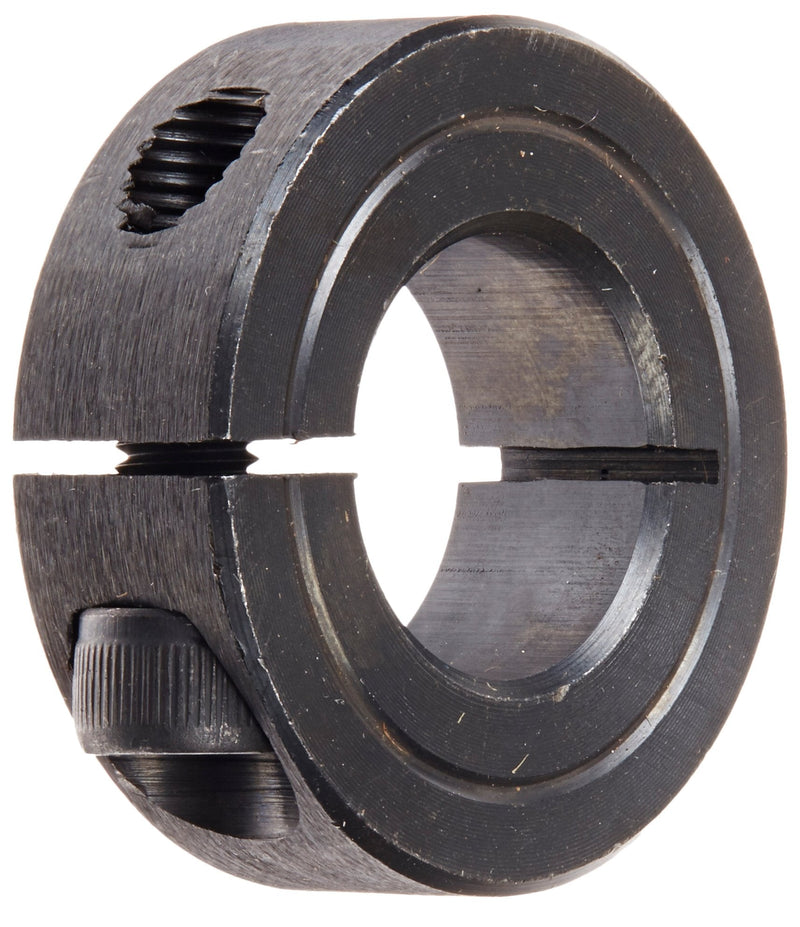 [Australia - AusPower] - Climax Part 1C-075, Mild Steel, Black Oxide Plating, Clamping Collar, 3/4 inch bore, 1 1/2 inch OD, 1/2 inch Width, 1/4-28 x 5/8" Clamp Screw 