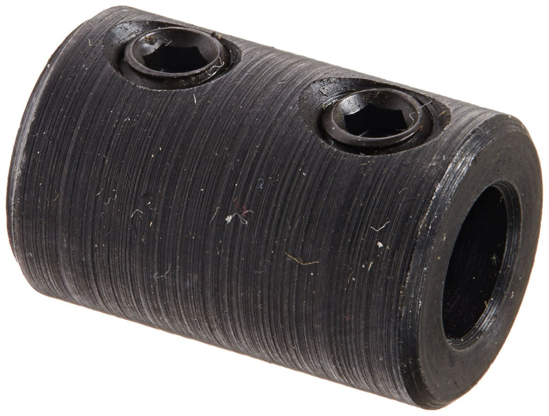 [Australia - AusPower] - Climax Part RC-025 Mild Steel, Black Oxide Plating Rigid Coupling, 1/4 inch bore, 1/2 inch OD, 3/4 inch Length, 10-32 x 1/8 Set Screw 