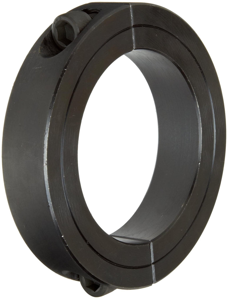 [Australia - AusPower] - Climax Metal 2C-112 Steel Two-Piece Clamping Collar, Black Oxide Plating, 1-1/8" Bore Size, 1-7/8" OD, With 1/4-28 x 3/4 Set Screw 