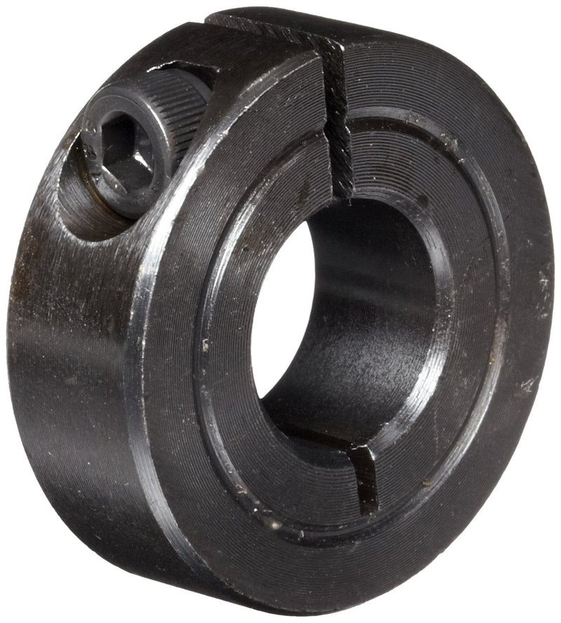 [Australia - AusPower] - Climax Metal 1C-025 Steel One-Piece Clamping Collar, Black Oxide Plating, 1/4" Bore Size, 11/16" OD, With 4-40 x 3/8 Set Screw 