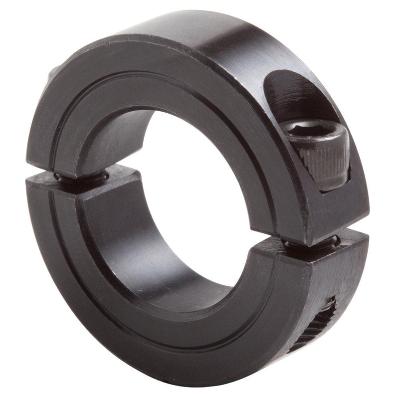 [Australia - AusPower] - Climax Metal 2C-037 Steel Two-Piece Clamping Collar, Black Oxide Plating, 3/8" Bore Size, 7/8" OD, With 6-32 x 3/8 Set Screw 1 