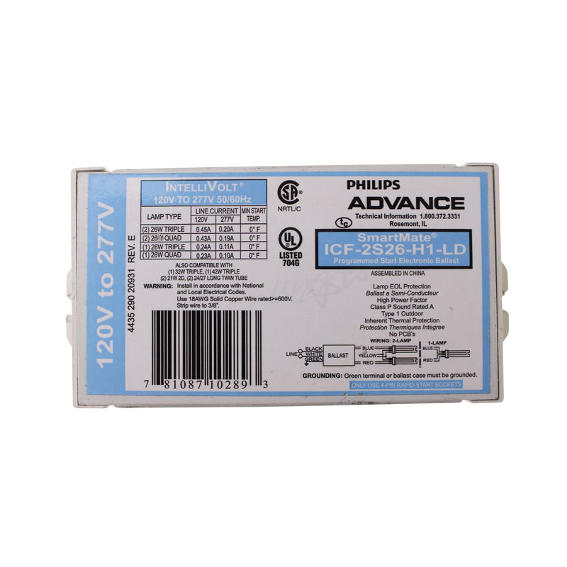 [Australia - AusPower] - Advance 10289 - ICF-2S26-H1-LD Compact Fluorescent Ballast 