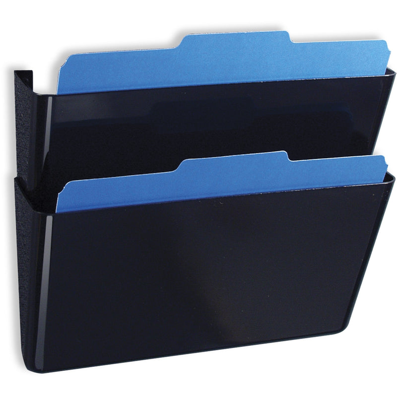 [Australia - AusPower] - Officemate Wall File, Letter Size, Black, 2 Pack (21405) 