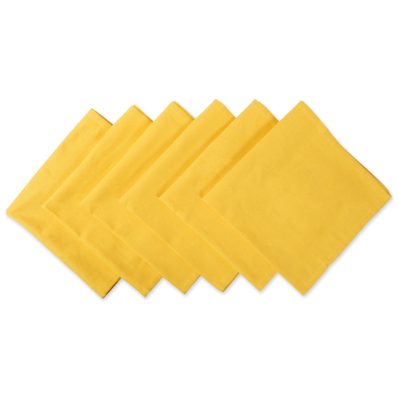 [Australia - AusPower] - DII Solid Napkin Set Collection, 20x20, Marigold, 6 Piece 
