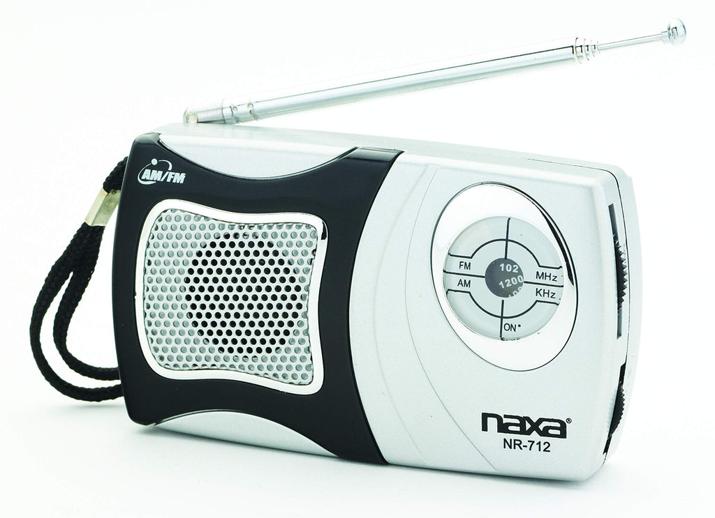 [Australia - AusPower] - Naxa Electronics NR-712 Am/FM Mini Pocket Radio with Built-in Speaker, Black Blue 