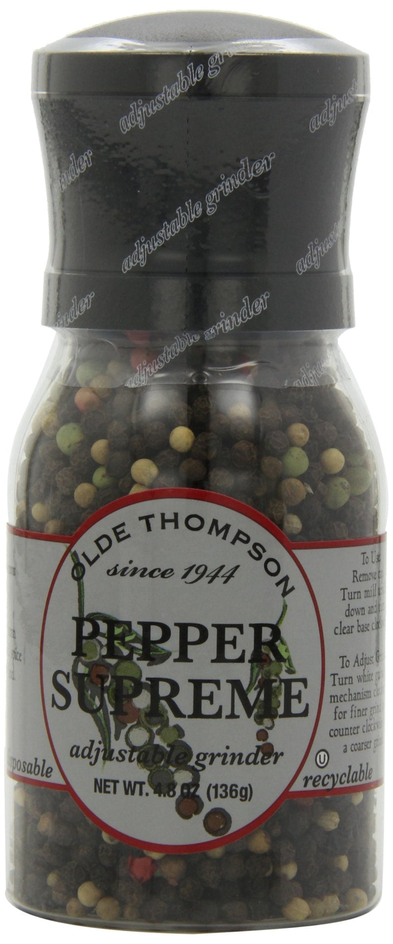 [Australia - AusPower] - Olde Thompson Pepper Supreme, 4.8-Ounce Grinders (Pack of 2) 