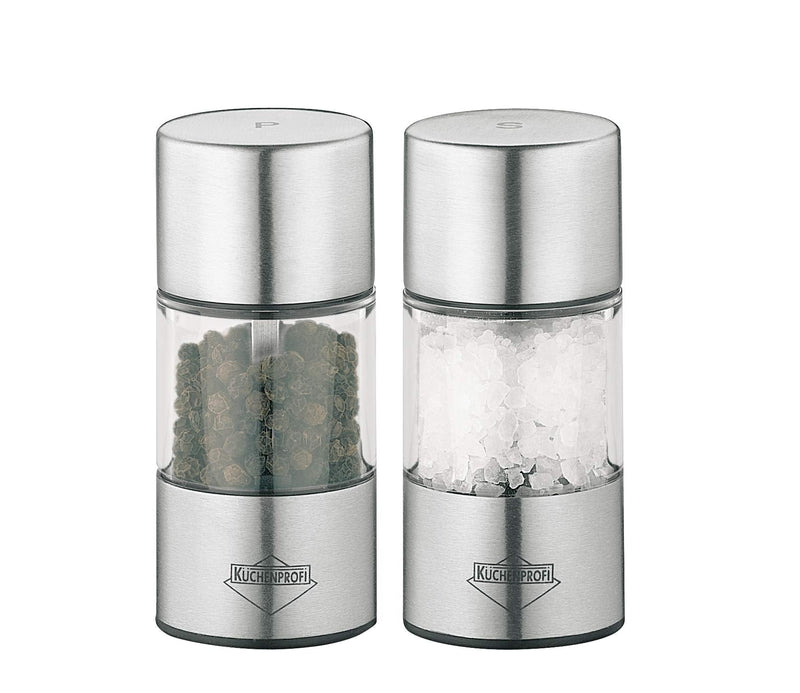 [Australia - AusPower] - Küchenprofi Vienna Salt and Pepper Set, 3.4" x 1.5", Clear 3.4" x 1.5" 