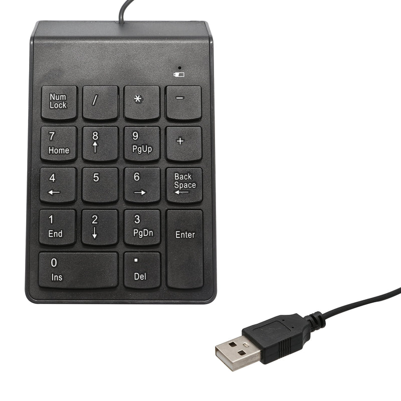 [Australia - AusPower] - Connectland USB Numeric Keypad, USB 18 Key Number Numeric Keypad Keyboard for Laptop/Notebook PC Computer, Black (CL-USB-NUMSPC) 