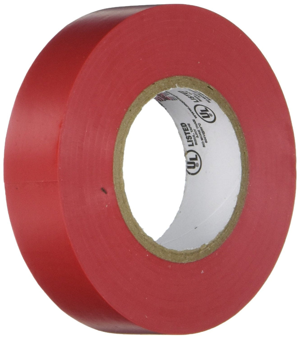 [Australia - AusPower] - Morris 60010 Red Vinyl Plastic Electrical Tape, 7 mil, PVC, 66' Length, 3/4" Width, 1-Pack 