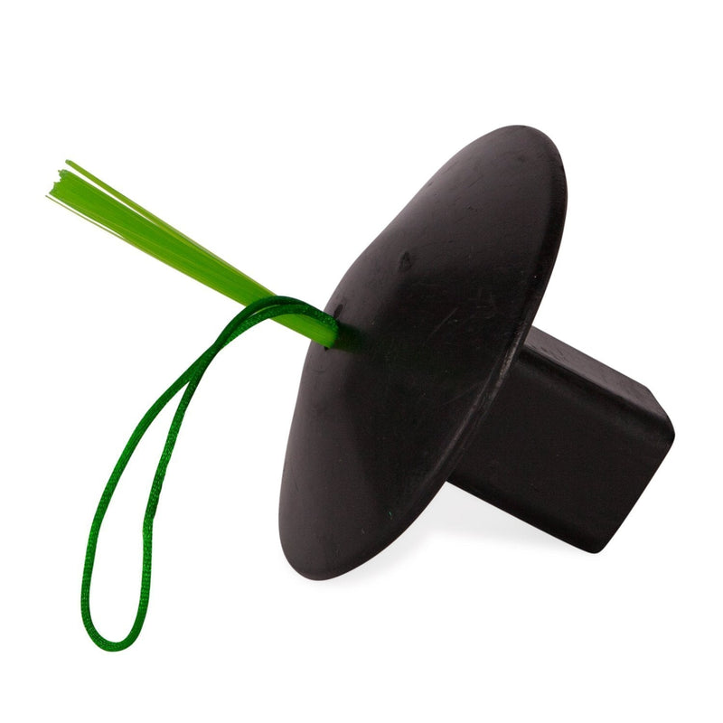 [Australia - AusPower] - Champion Sports Black Rubber Baseball Anchor Plug Base Plug with Easy View Optic Stem and Rope 