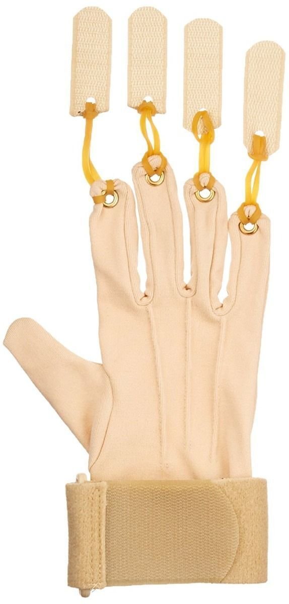 [Australia - AusPower] - Sammons Preston 72448 Deluxe Traction Exercise Glove with Thumb, Hand and Finger Strengthening Glove for Finger & Thumb Extension, Hand Exerciser for Therapy, Recovery, Rehabilitation, Large/X-Large, Left 
