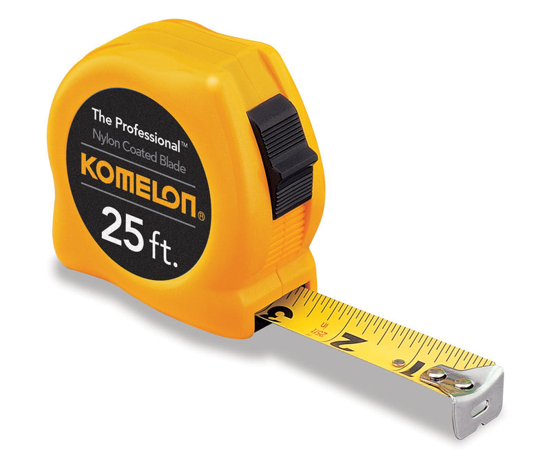 [Australia - AusPower] - Komelon 4925 The Professional Nylon Coated Steel Blade Tape Measure 25-Inch by 1-Inch, Yellow Case 