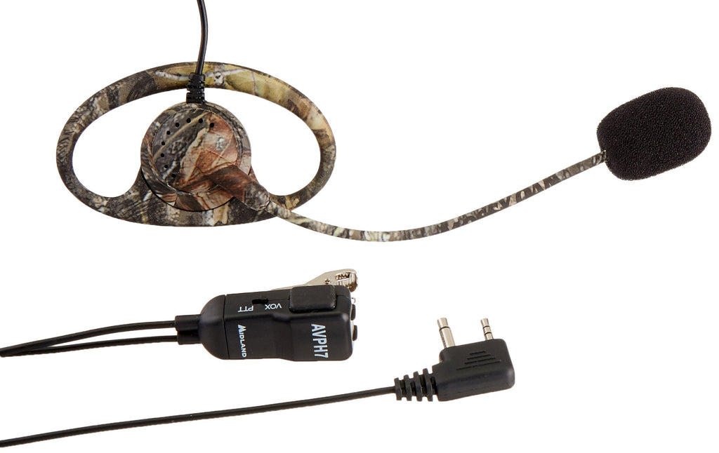 [Australia - AusPower] - Midland AVPH7 Outfitters GMRS Headset with Microphone and PTT Button (Camo) (Pair) Standard Packaging 