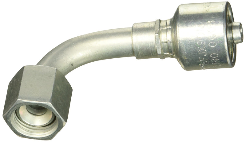 [Australia - AusPower] - Gates G25180-0608 Female JIC 37 Flare Swivel - 90 Bent Tube (MegaCrimp) 