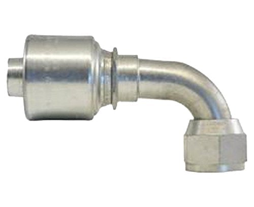 [Australia - AusPower] - Gates 16GS-16FJX90S GlobalSpiral Couplings, Female JIC 37° Flare Swivel, Zinc Plated Carbon Steel, 5.67", 90° Bent Tube, 1" ID 