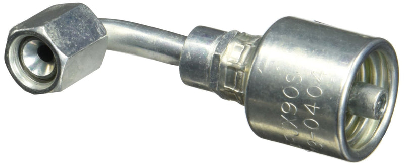 [Australia - AusPower] - Gates G25179-0404 Female JIC 37 Flare Swivel - 90 Bent Tube (MegaCrimp) 