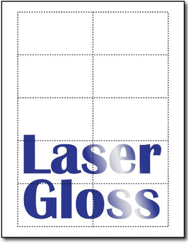 [Australia - AusPower] - Glossy Business Cards for Laser Printers - 2" x 3 1/2" - 10 per Sheet (250 Business Cards) 250 Business Cards 
