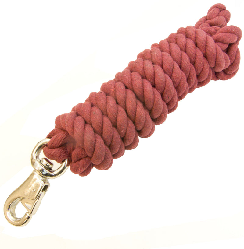 [Australia - AusPower] - Intrepid International Cotton Lead Rope with Bull Snap Burgundy 