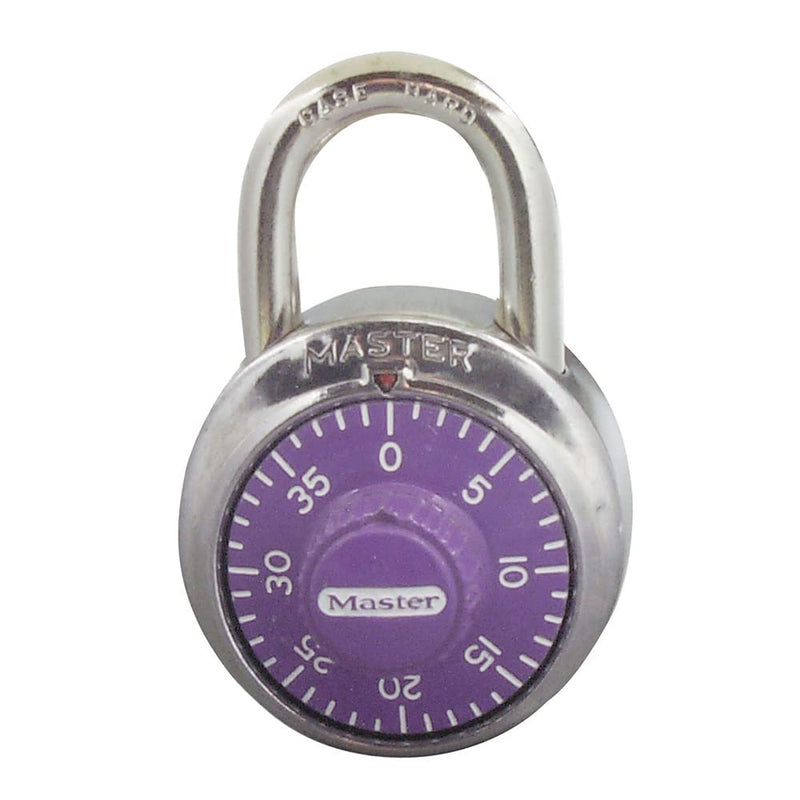 [Australia - AusPower] - Master Lock 1514D Combination Padlock, 1-7/8 in. Wide with 3/4 in. Long Shackle, Purple Dial, 1.875" 