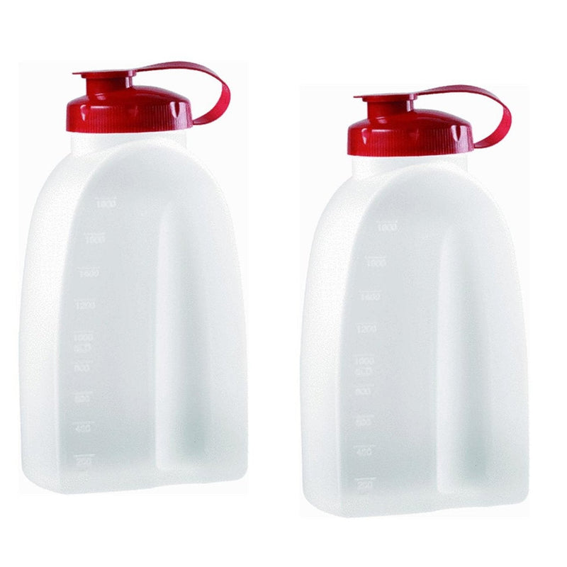 [Australia - AusPower] - Rubbermaid 725410731145 Servin Saver White Bottle 2 Qt. (Pack of 2), 2 pack, Clear 