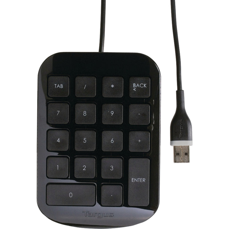 [Australia - AusPower] - Targus Numeric Keypad with USB Port Connector, True Plug-and-Play Device, Connects with Laptop, Desktop and Other Devices, Black (AKP10US) Black/gray 