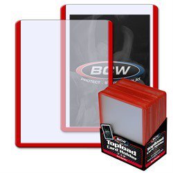 [Australia - AusPower] - BCW 1-TLCH-RD 3X4 Topload Card Holder - Red Border 