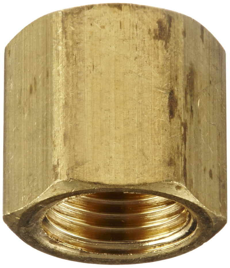 [Australia - AusPower] - Anderson Metals - 56108-02 56108 Brass Pipe Fitting, Cap, 1/8" NPT Female Pipe 