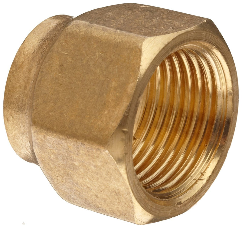 [Australia - AusPower] - Anderson Metals-54018-06 Brass Tube Fitting, Short Forged Flare Nut, 3/8" Tube OD 