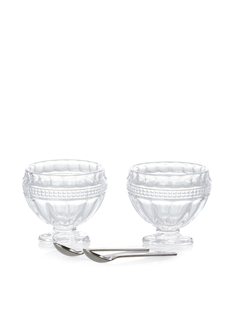[Australia - AusPower] - Godinger Salt and Pepper Cellars Shakers with Spoons - Set of 2 1 clear 
