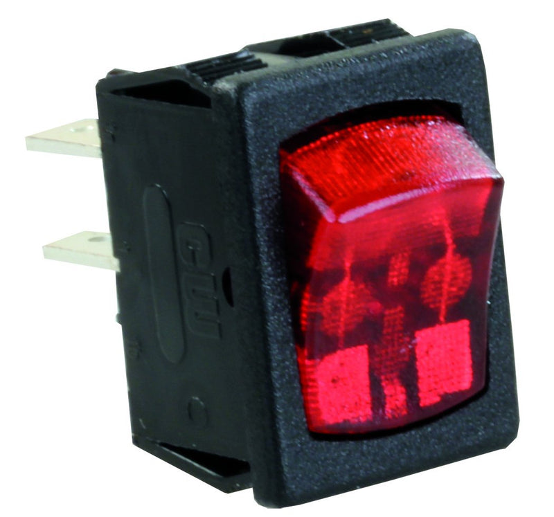 [Australia - AusPower] - JR Products 12765 Red/Black SPST Mini-Illuminated On/Off Switch 