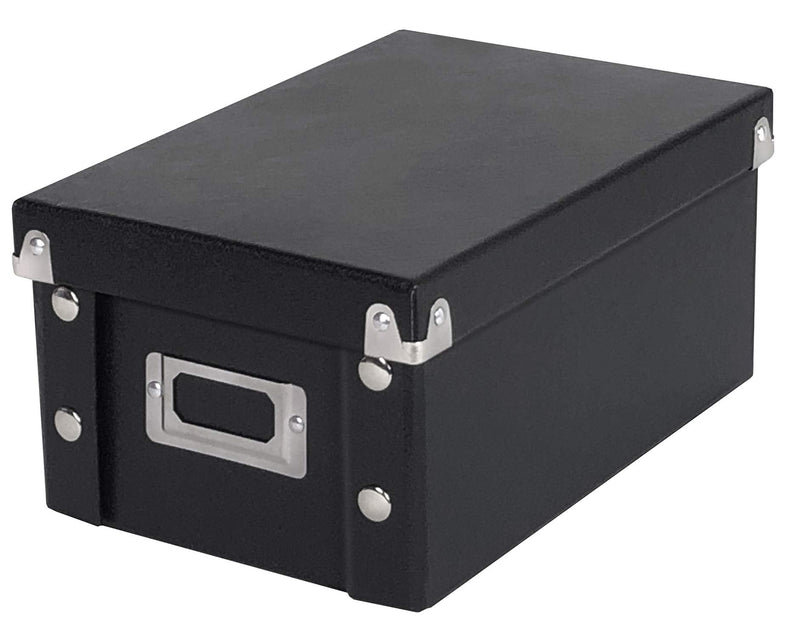 [Australia - AusPower] - Snap-N-Store Index Card Holder - Collapsible Organizer Box fits 1100 3x5-Inch Flash Cards - Business, Recipe, or Note Card Storage Boxes - 1 Pack, Black 3 x 5, 1 Pack 