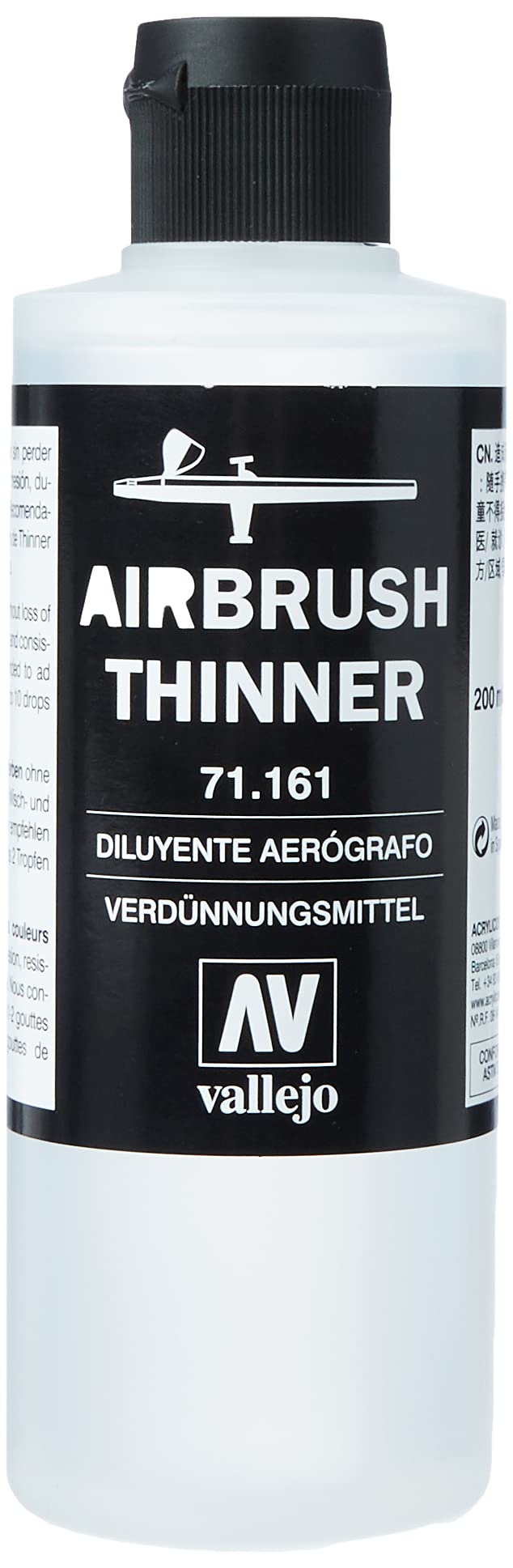 [Australia - AusPower] - Vallejo Airbrush Thinner 200ml Paint 