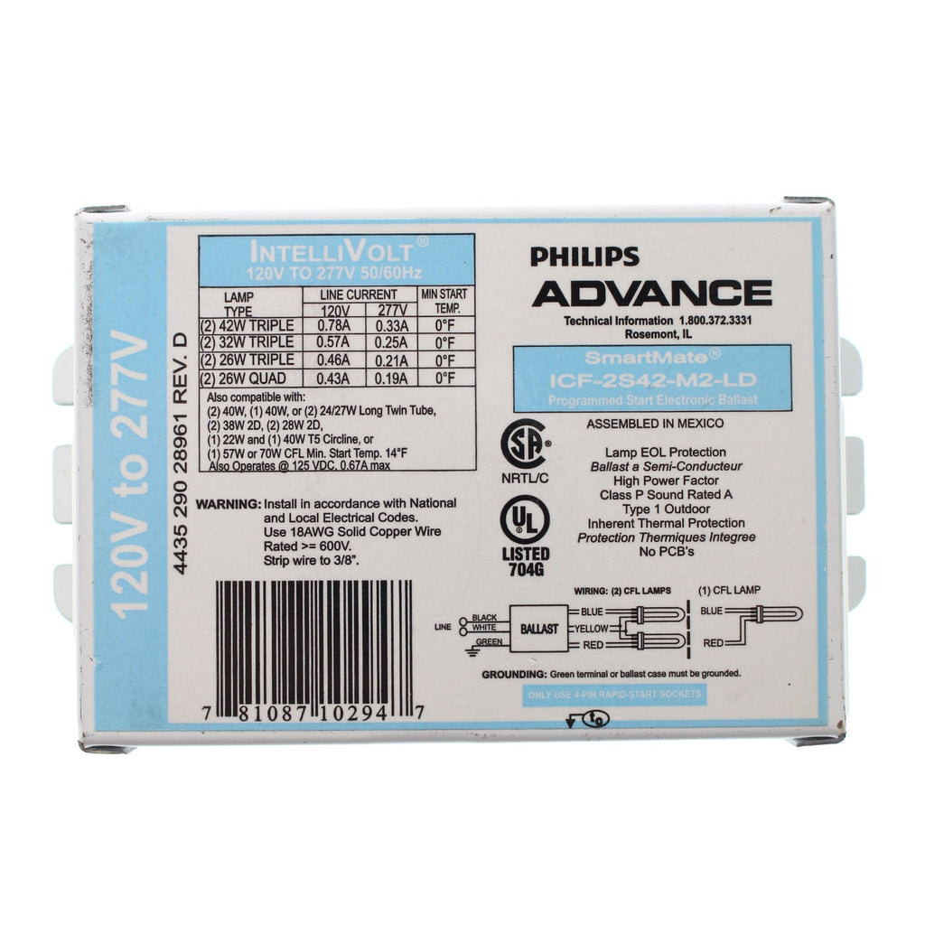 [Australia - AusPower] - Philips Advance ICF-2S42-M2-LD SmartMate Advance IntelliVolt Ballast 