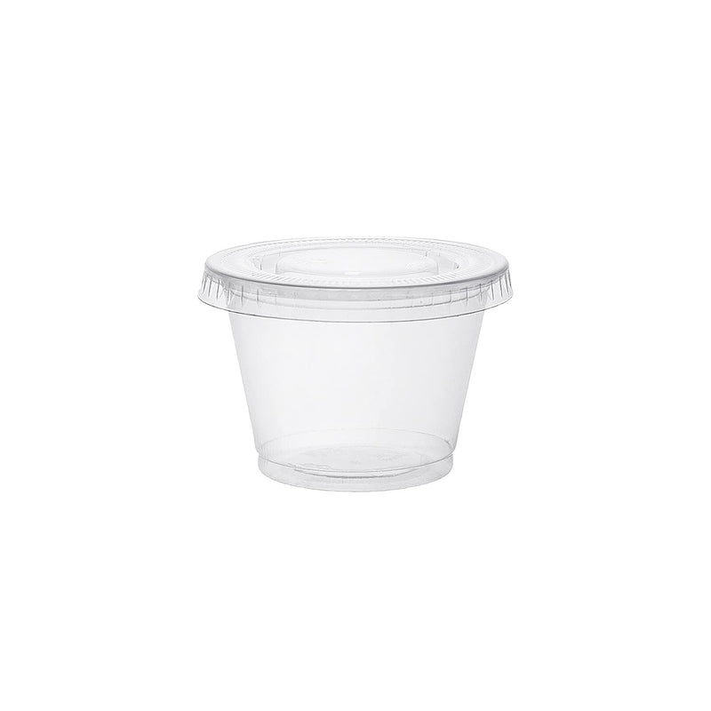 [Australia - AusPower] - Party Essentials N2550 Squeezable Plastic Gelatin/Jello Shot Glasses/Portion Souffle Cups/Condiment Sauce Containers with Lids, 50 Sets, 2.5 oz. Clear 