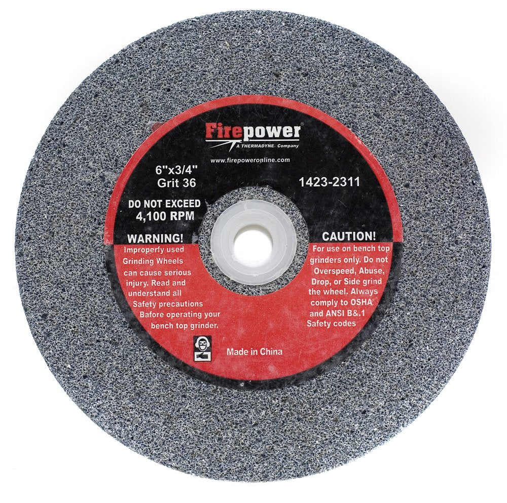 [Australia - AusPower] - Firepower 1423-2311 Type 1 Bench Grinding Wheel, 36 Grit, 6-Inch x 3/4-Inch 36-Grit 