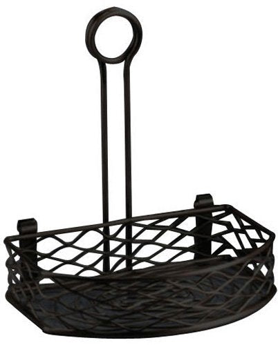 [Australia - AusPower] - American Metalcraft SRBNB1 Semi-Round Wire Birdnest Condiment Rack Holder, Wrought Iron, Black 5-5⁄8" L x 8" W x 9-1⁄8" H Contemporary 