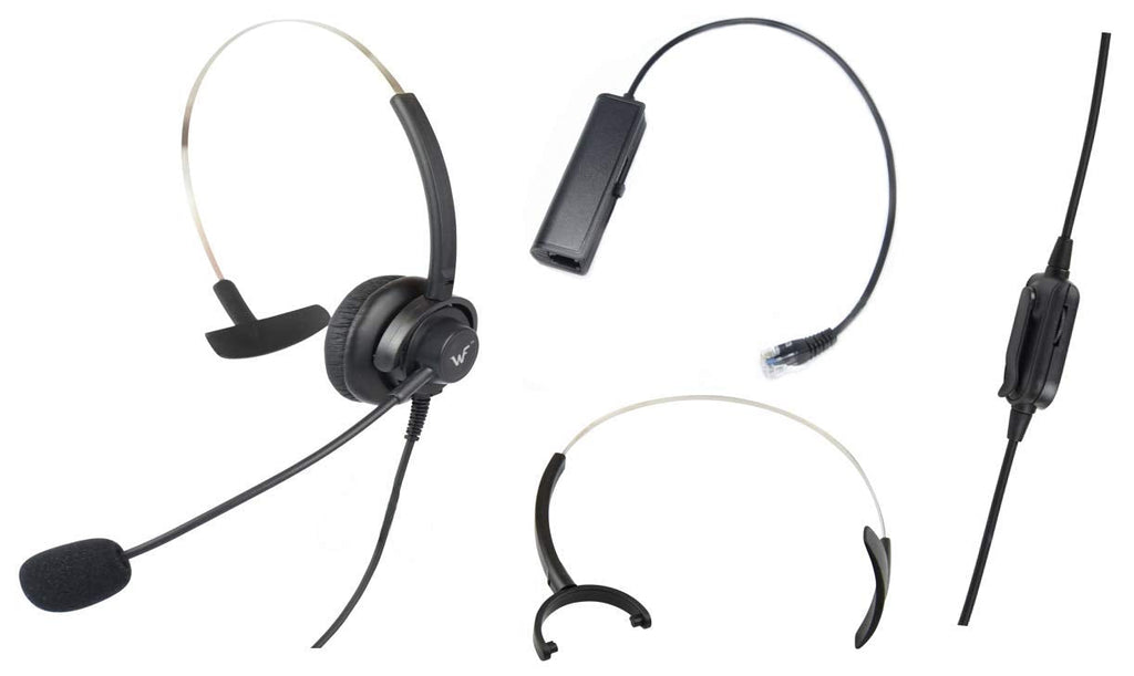 [Australia - AusPower] - WirelessFinest Replacement for Headset Headphones with Adjustable Volume and Mute Control IP Telephone Cisco 7931 7940 7960 7970 7962 7975 7961 7971 7960 M12 M22 and All Series 