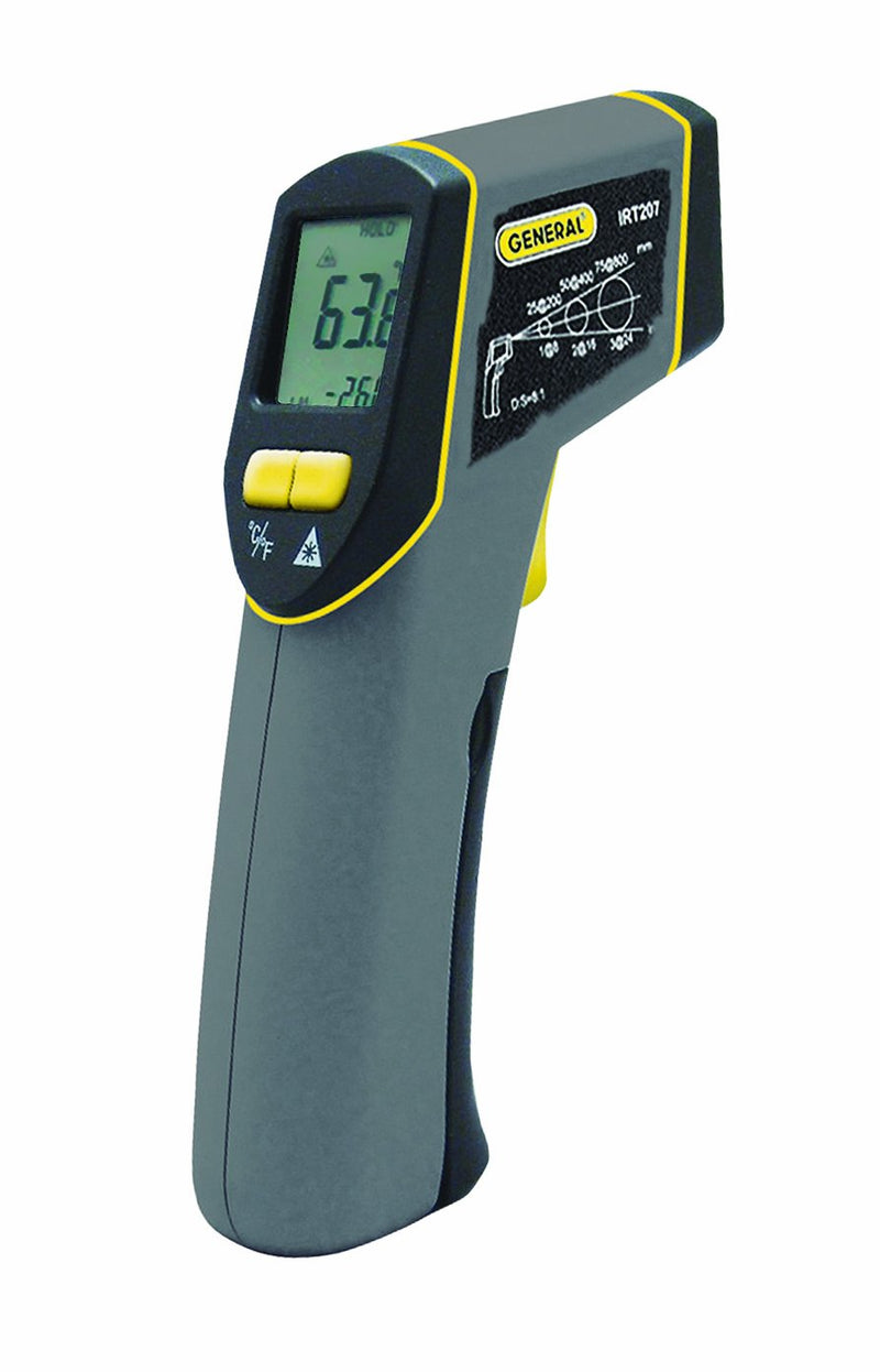 [Australia - AusPower] - General Tools IRT207 Laser Temperature Gun, Thermal Detector, 8:1 Mid-Range Infrared Thermometer 
