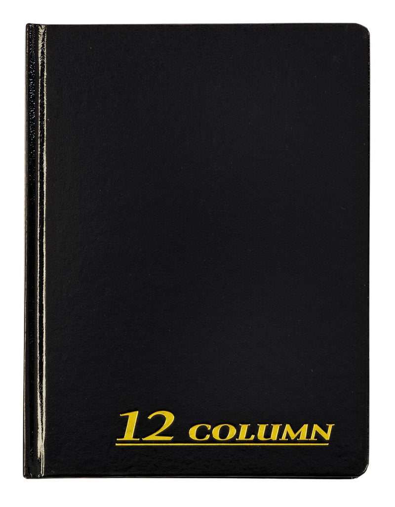 [Australia - AusPower] - Adams Account Book, 7 x 9.25 Inches, Black, 12-Columns, 80 Pages (ARB8012M) 7" x 9-1/4" 