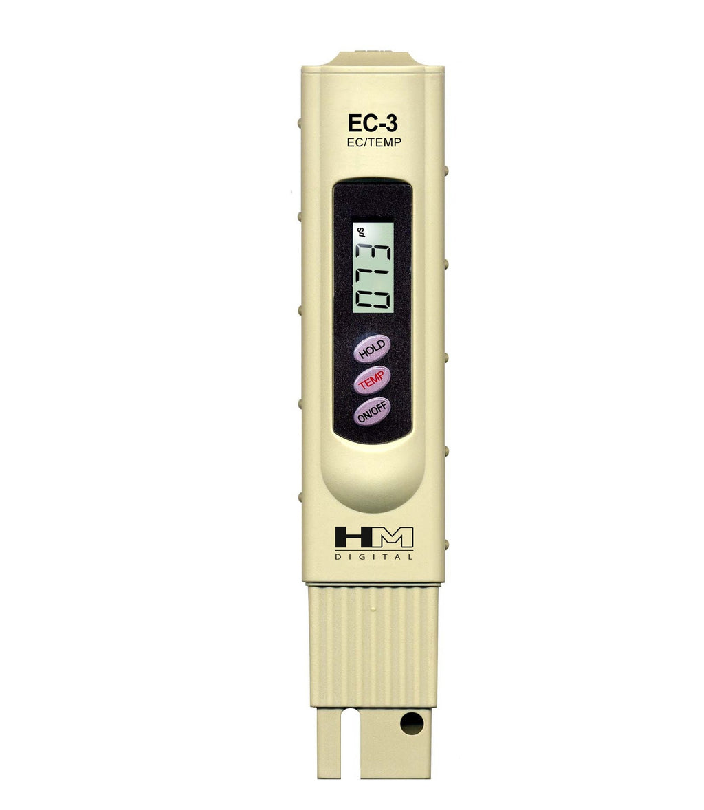 [Australia - AusPower] - HM Digital EC-3 Handheld Electrical Conductivity (EC) Tester Meter with Case, 0 - 9990 µS Measurement Range, 1µS Resolution, +/- 2% Readout Accuracy 