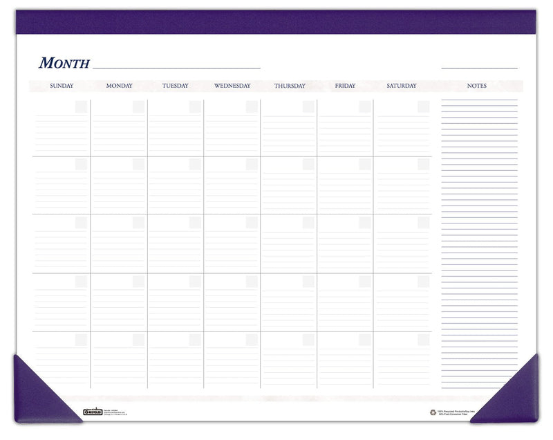 [Australia - AusPower] - House of Doolittle Non-Dated Desk Pad Calendar, Blue, 22 x 17 Inch (HOD464) 
