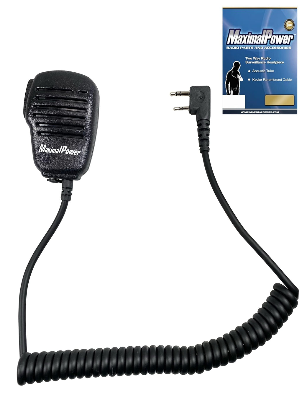 [Australia - AusPower] - MaximalPower Replacement Palm Speaker Mic for Kenwood Two-Way Radios HRM16 , Black,RM KEN HRM16 Standard Packaging 